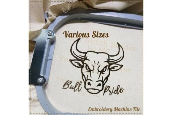 Bull Pride Embroidery Design