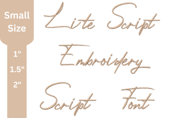 Lite Script Embroidery Small Font