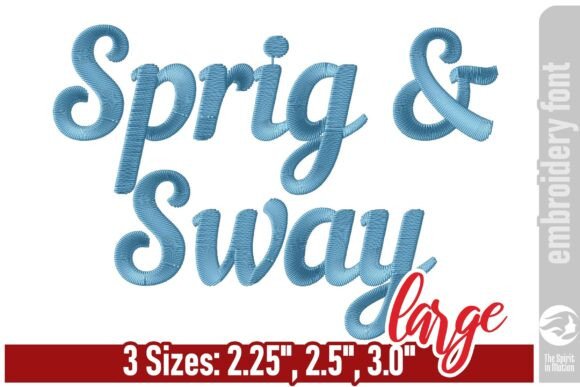 Sprig Sway Script Embroidery Font - L