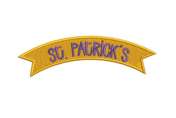 ST. PATRICK S Day Banner Embroidery Design